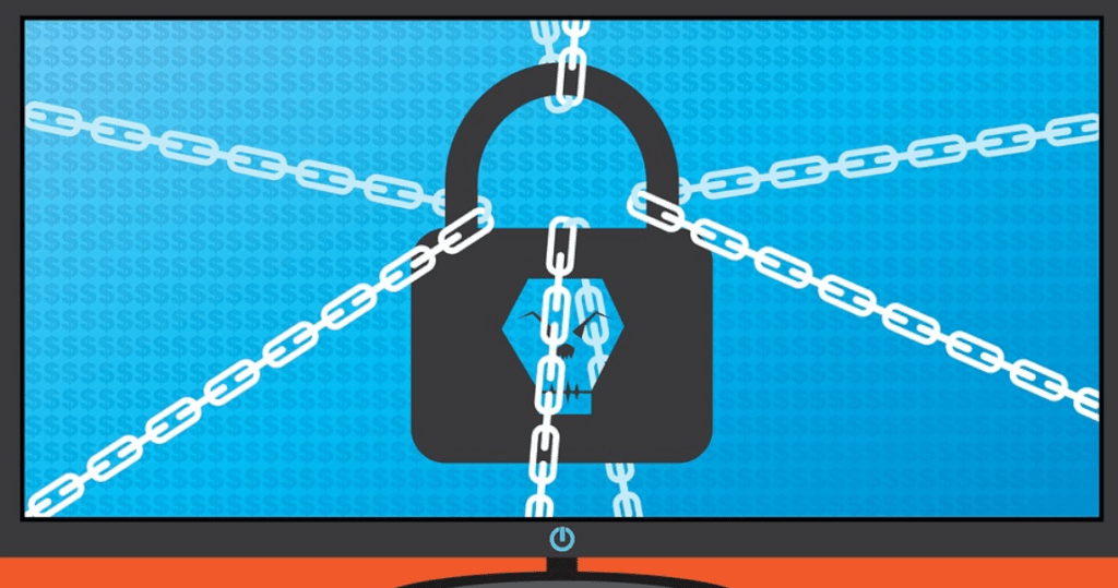 Computer ransomware with lock screen