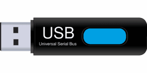 Illustration of a USB flash drive